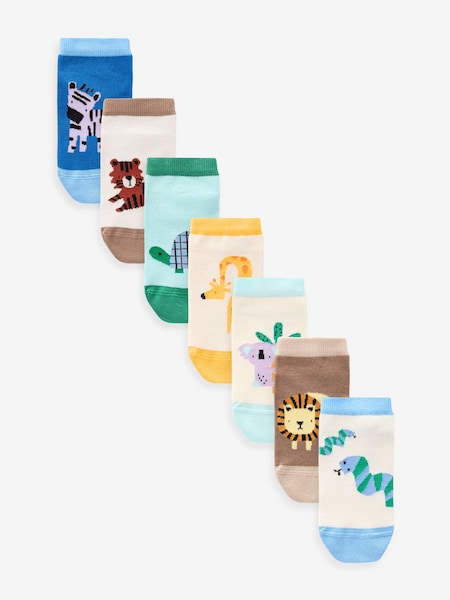 Pastelni safari Animal - Rich Trainers Socks 7 Pack (120072) | € 7