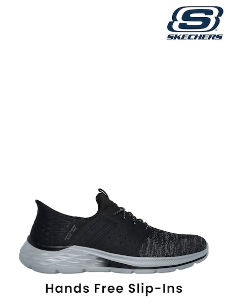 Skechers Black Garner Newick Slip In Trainers (120489) | €113