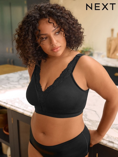 Черный - Total Support Ultimate Comfort Supersoft Non Pad Non Wire Bra B-H (121787) | €28