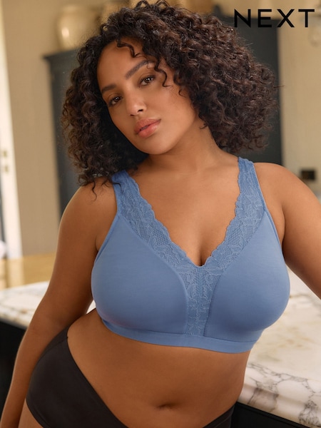 Sininen - Täydellinen tuki Ultimate Comfort Supersoft Non Pad Non Wire Rintaliivit BH (121792) | €36