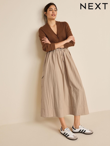 Neutral Parachute Midi Skirt (121850) | €11