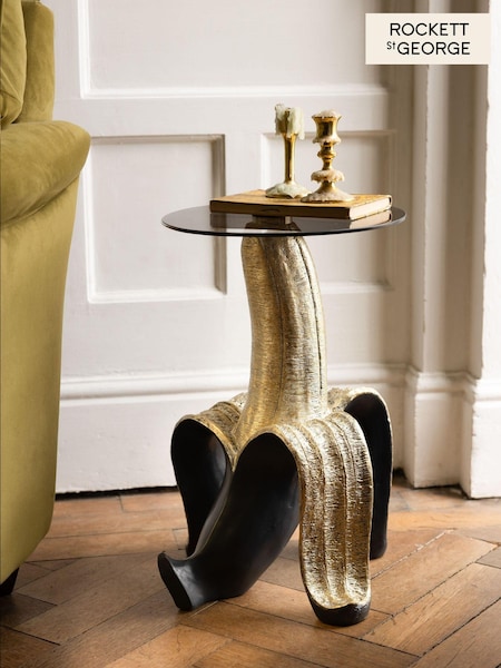 Rockett St George Gold Banana Peel Side Table (122174) | €182