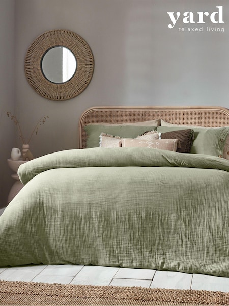 Yard Eucalpytus Lark Muslin 100% Cotton Duvet Cover Set (122432) | €54 - €106