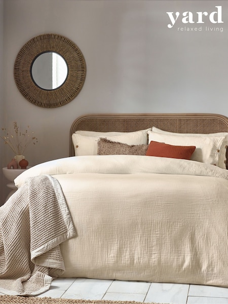 Yard Natural Lark Muslin 100% Cotton Duvet Cover Set (122461) | €48 - €95