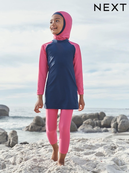 Navy/Pink 3 Piece Swim Set (8-16yrs) (122463) | €14.50 - €17.50