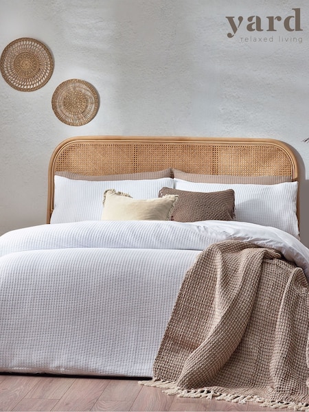 Yard White Chunky Waffle 100% Cotton Duvet Cover Set (122584) | €63 - €125