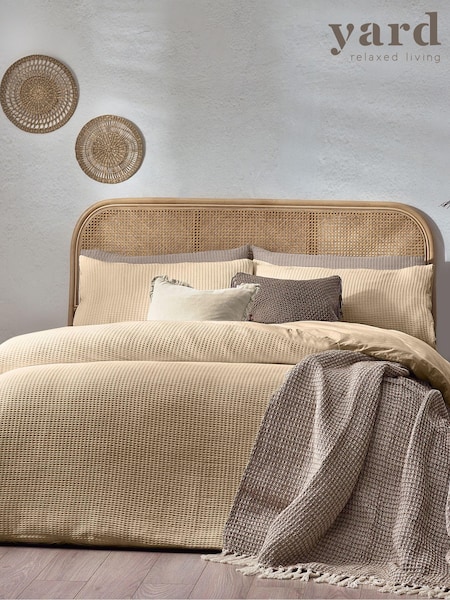 Yard Linen Chunky Waffle 100% Cotton Duvet Cover Set (122640) | €61 - €122