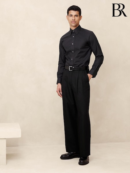 Musta - Banana Republic Slim Wrinkle Resistant Mekko Paidat (122876) | €102