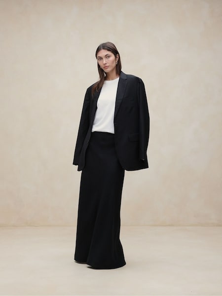 Banana Republic Black Lisa Linen Maxi Skirt (123064) | €83