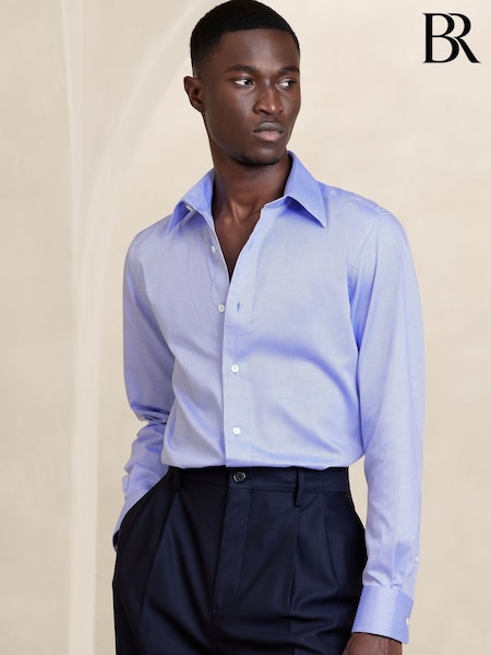 Banana Republic Blue Slim Wrinkle Resistant Dress Shirt (123291) | €86