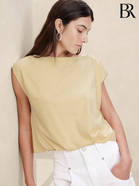 Banana Republic Beige Aveline Cotton Sleeveless Top (123573) | €22.50