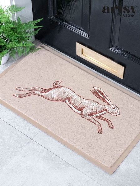 Artsy Mats Jumping Hare Doormat