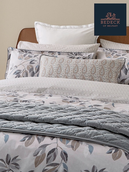 Bedeck Of Belfast Albany Danza 180 Thread Count 100% Cotton Square Pillowcase Pair