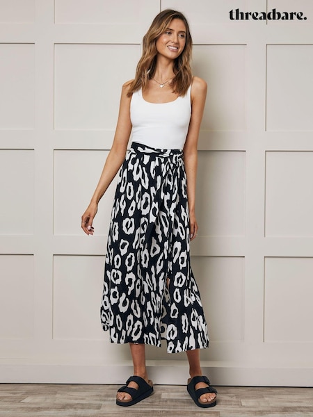 Threadbare Leopard Midi Skirt with Belt (123918) | 19 €