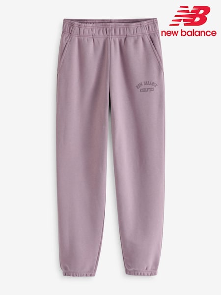 New Balance Lilac Purple Womens Graphic Fleece Joggers (124215) | €34