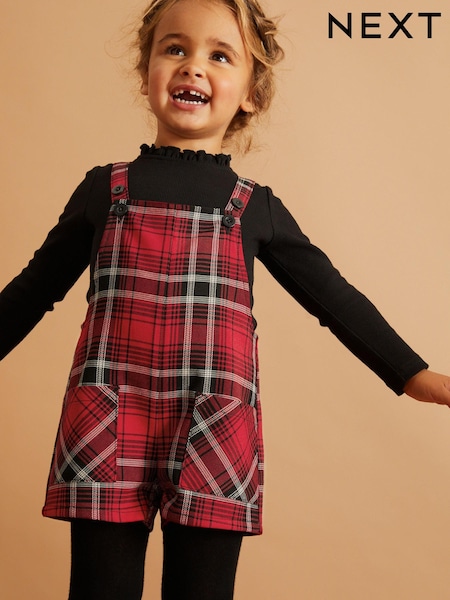 Черный/красный - Red Check Dungaree Set (3mths-7yrs) (124861) | €6 - €7