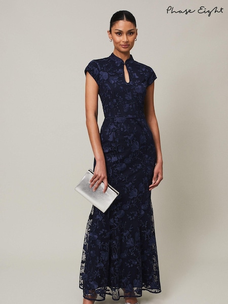 Phase Eight Blue Sofia Embroidered Maxi Dress (125200) | €183