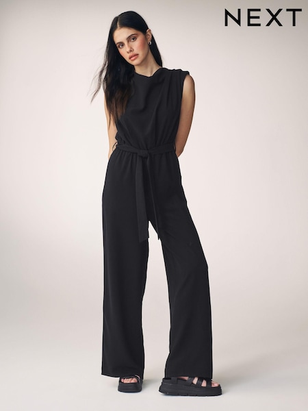 Black Cowl Neck Jumpsuit (125458) | 84 QAR