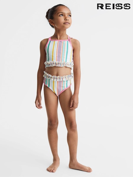 Reiss Lyla Floral Print Ruffle Bikini Set (125895) | 80 €