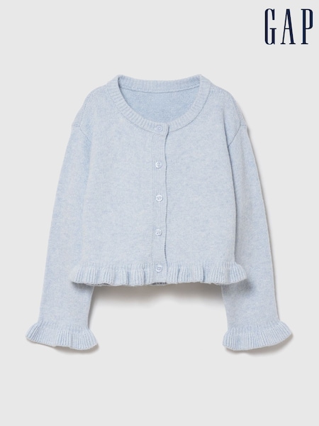 Light Blue - Gap Cashsoft Ruffle Cardigan (6mths-5yrs)