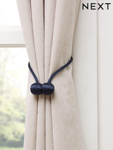 Navy Blue Magnetic Curtain Tie Backs Set of 2 (126092) | €12