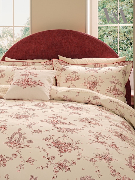 V&a Garden Of Love Floral Duvet Cover & Pillowcase Set