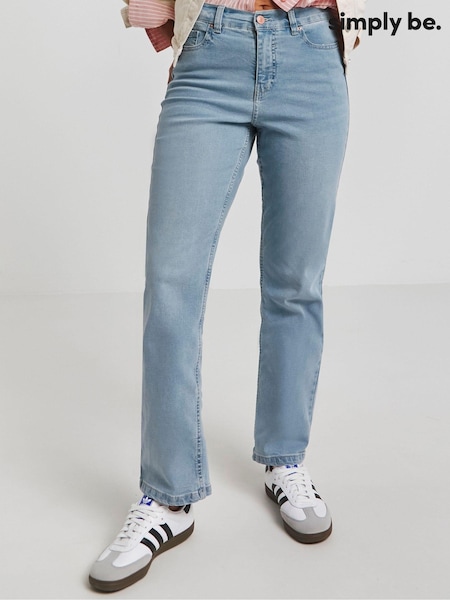 Simply Be Light Blue 24/7 Straight Leg Jeans (127006) | €17