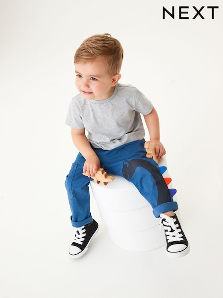 Grey Short Sleeve Plain T-Shirt (3mths-7yrs) (127422) | AED10 - AED17