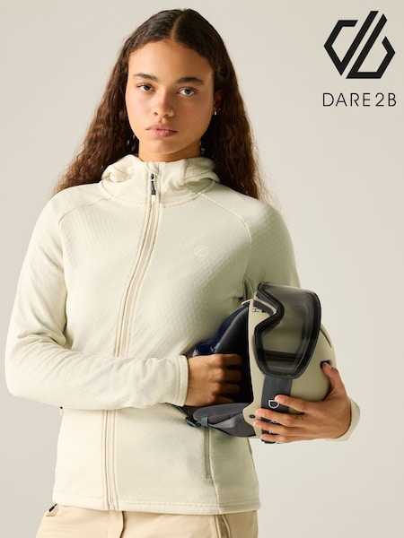 Natural - Dare 2b Ventura Hooded Stretch Midlayer Fleece
