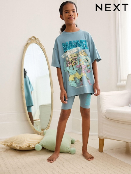 Blue 100% Cotton Marvel License Short Pyjamas (3-12yrs) (128255) | 51 QAR - 69 QAR