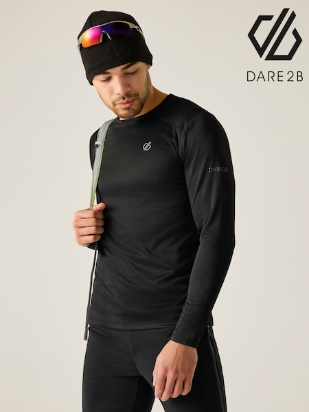 Black - Regular Dare 2b Ventura Grid Crew Fleece
