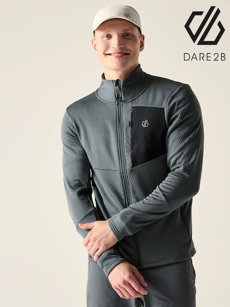 Grey - Regular Dare 2b Venture Stretch Midlayer Fleece