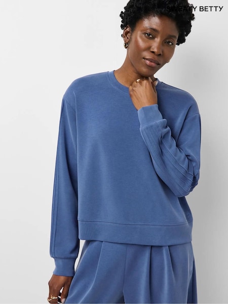 Blue - Sweaty Betty Sand Wash Pintuck Sweatshirt