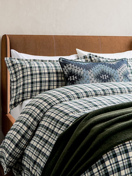 Bedeck Of Belfast Woven Check Duvet Cover & Pillowcase Set