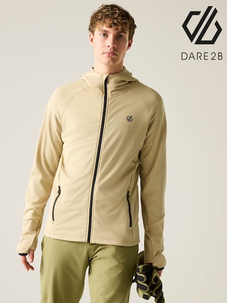 Cream - Regular Dare 2b Venture Hooded Stretch Midlayer