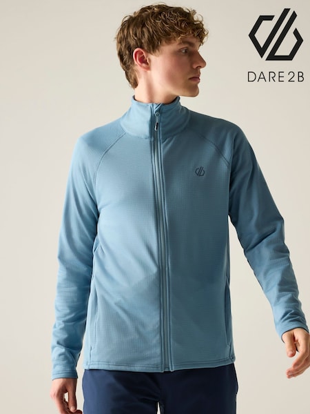 Blue - Regular Dare 2b Fuse Up Full Zip Stretch Midlayer Fleece