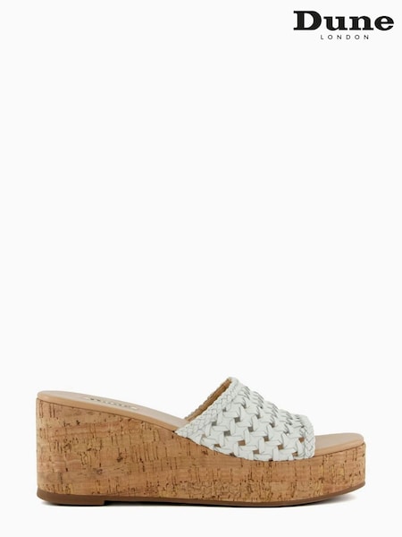 Dune London Katey Brown Lattice Mule Wedges (129154) | €61
