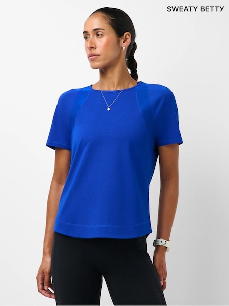 Prussian Blue - Sweaty Betty Breathe Easy Mesh T-shirt