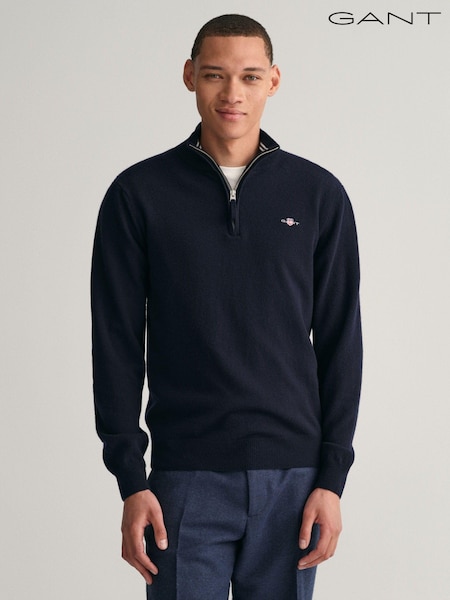 Морський блакитний - Джемпери GANT Superfine Lambswool Quarter Zip (129504) | 8 411 грн