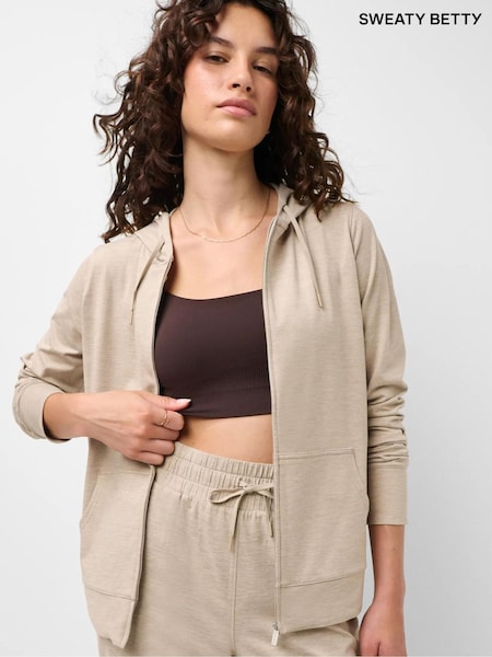 Nude - Sweaty Betty Glow Studio Zip Up Hoodie