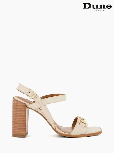 Кремовый - Dune London Snaffle Block Heel Jili Sandals (129622) | €63