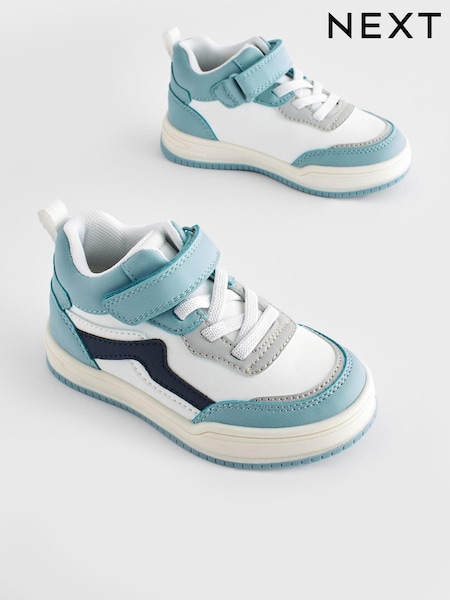 Blau/Weiß - Elastic Lace Touch Fastening High Top Trainers (129754) | 6 € - 8 €