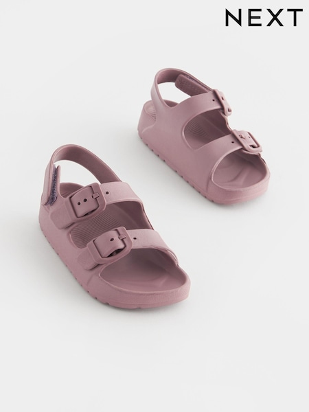 Mauve Purple Double Buckle Ankle Strap EVA Sandals (129791) | € 4 - € 6