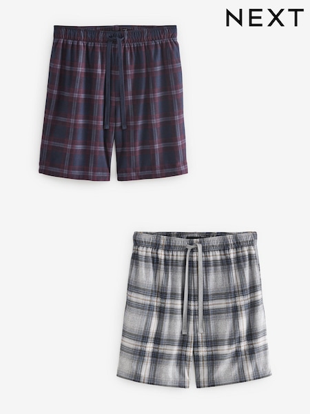Grey/ Red Motionflex Cosy Pyjama Shorts 2 Pack (130407) | KRW59,800