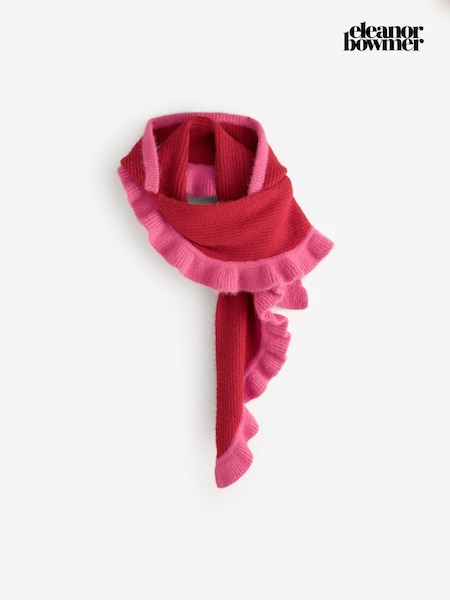Red/Pink - Eleanor Bowmer Knitted Hood Scarf