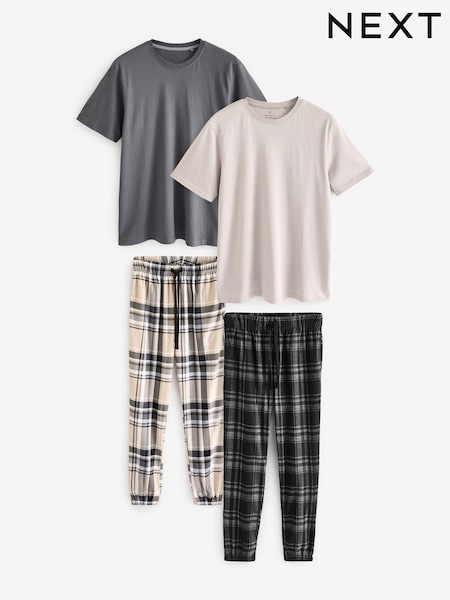 أسود/صخري - مربعات - Motionflex Cosy Pyjamas Set 2 Pack (131748) | ‏24 ر.ع.‏