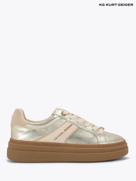 Gold - Kg Kurt Geiger Leap Trainers