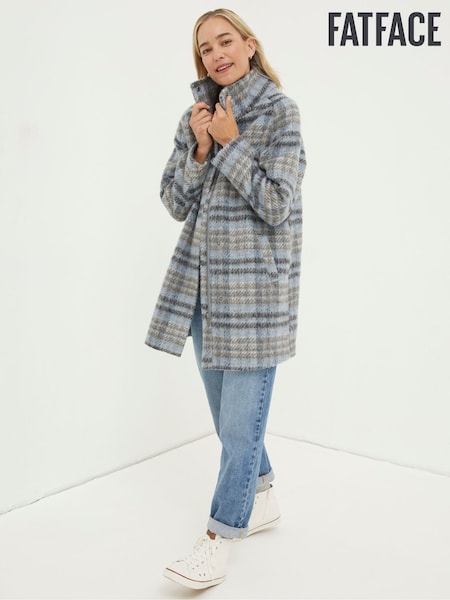 FatFace Grey Freya Wool Blend Funnel Coat (131904) | €108