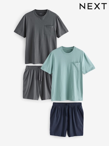 Gris/verde salvia - Jersey Short Pyjamas Set 2 Pack (131943) | 51 €