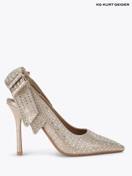 Gull - Kg Kurt Geiger Aura Bow Embellished Court Shoes
